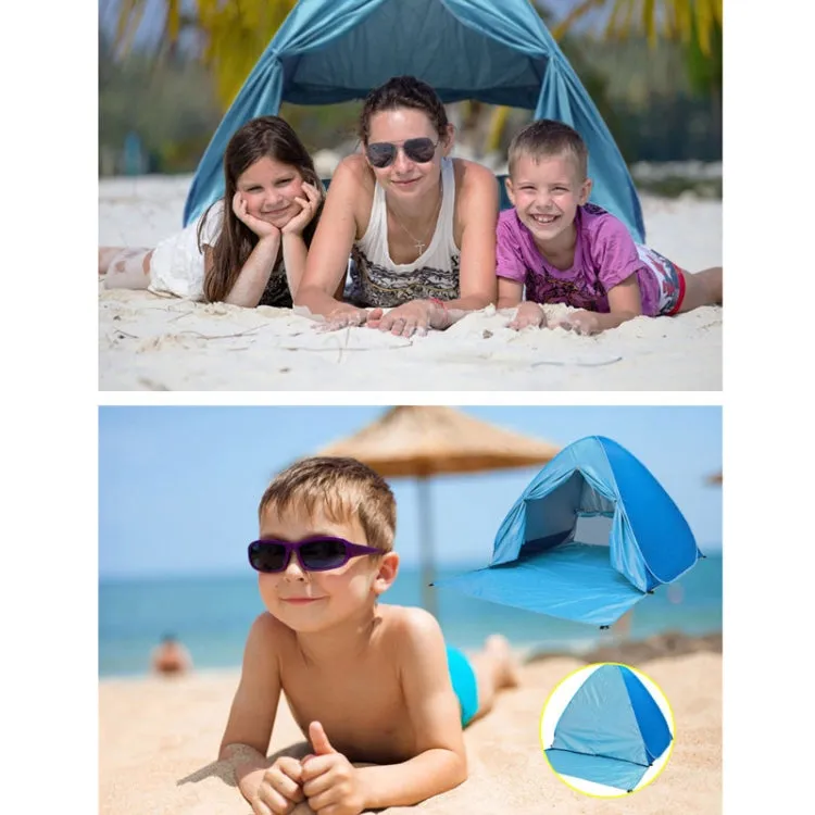 With Curtain Automatic Instant Pop Up Tent Potable Beach Tent, Size: 150x165x110cm(Green)