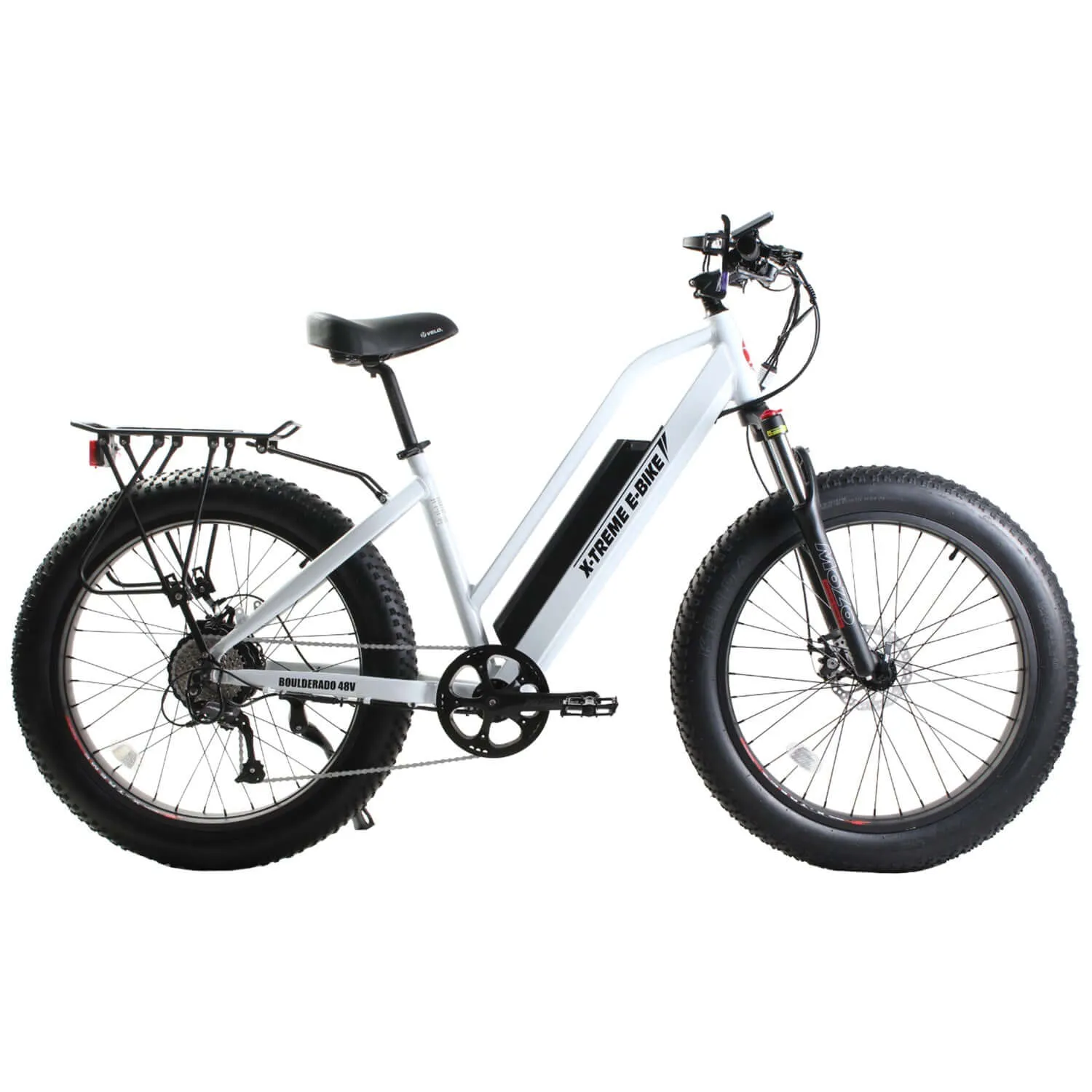 X-Treme Boulderado 48V 500W Fat Tire Low Step Mountain Electric Bicycle